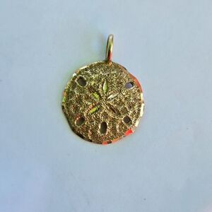 Elegant Gold Sand Dollar Pendant Necklace